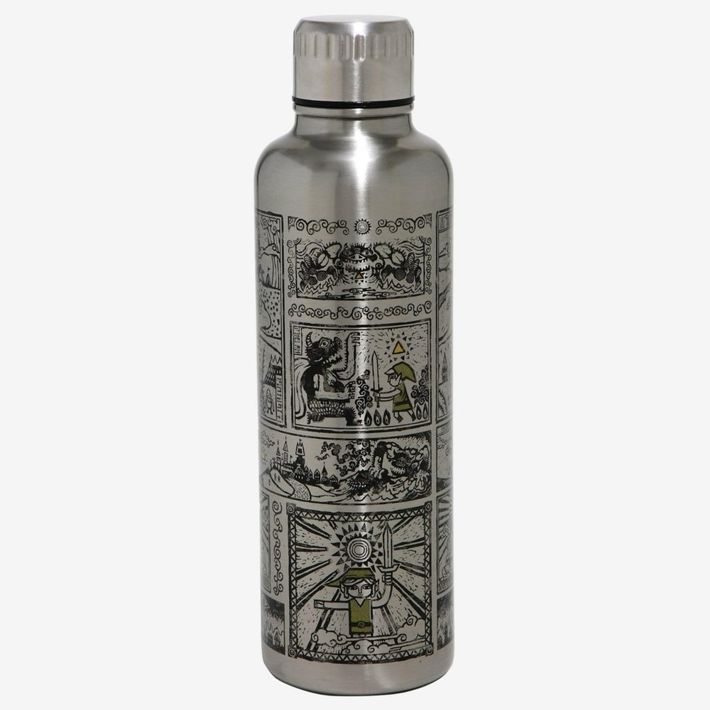 Nintendo The Legend of Zelda Panel Art Stainless Steel Water Bottle – 16 oz